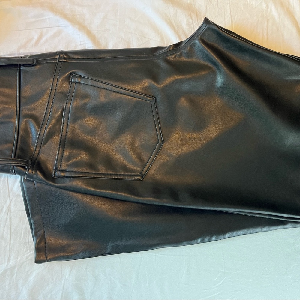 Abercrombie & Fitch Black Faux Leather Pants
